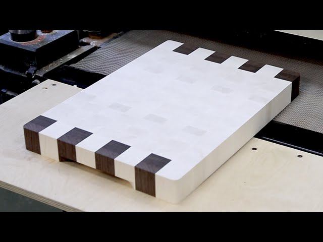 Making a "Castle" end grain cutting board смотреть онлайн