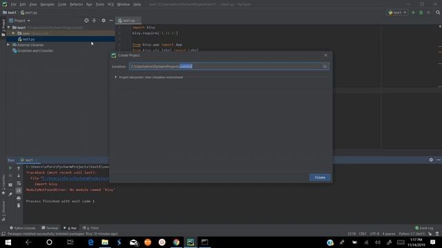 Program Your First App In Under 10-Minutes | Kivy + Python + Pycharm for Windows Users смотреть онлайн