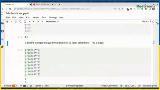 ፓይተን ለጀማሪዎች | Python for Absolute Beginners | Functions смотреть онлайн