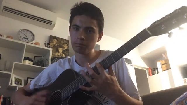 This is me playing a groovy solo on the acoustic steel string black guitar смотреть онлайн