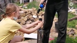 ставим насос «Вихрь» в скважину.