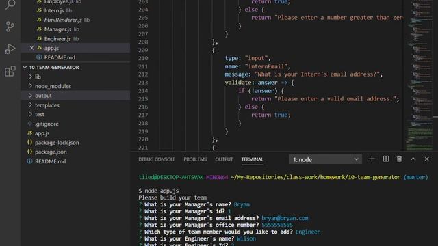 Node Team Generator смотреть онлайн