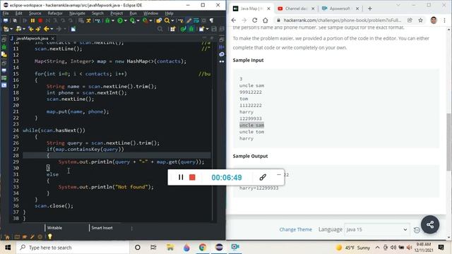 hackerrank java map solution for beginners easy смотреть онлайн