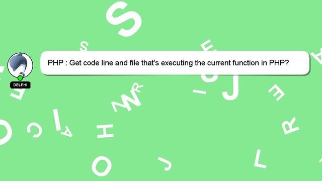 PHP : Get code line and file that's executing the current function in PHP? смотреть онлайн