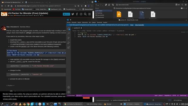 How to install Blender UV Packer addon on Linux(Kubuntu) смотреть онлайн