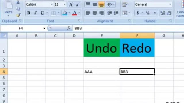 Lesson 32 The Undo Redo Microsoft Office Excel 2007 2010 free Educational video Training Tutorials смотреть онлайн