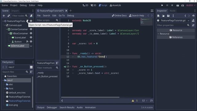 Create a demo version using Feature Flags - Advanced #Godot 3 Tutorial смотреть онлайн