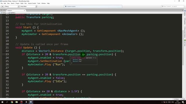 Создание врага в Unity 3D,скриптинг,уроки для новичков,канал Игрострой смотреть онлайн