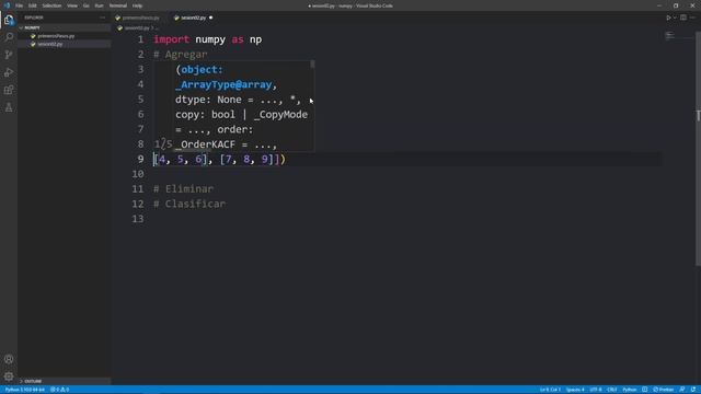 NumPy para principiantes #5 | Agregar elementos a un arreglo: append() e insert(). смотреть онлайн