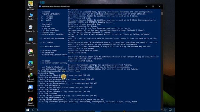 How to install flask in windows 7, 8, 10 || #pythonprogramming смотреть онлайн