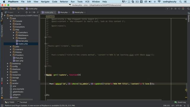 update data in eloquent model || database Eloquent relationships in laravel part 7 смотреть онлайн