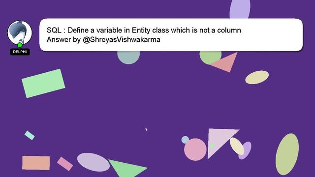 SQL : Define a variable in Entity class which is not a column смотреть онлайн