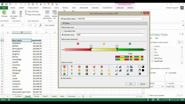 Create a KPI for a Calculated Field in Power Pivot смотреть онлайн