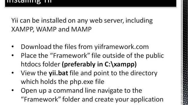 Frameworks 1 How to install yii смотреть онлайн