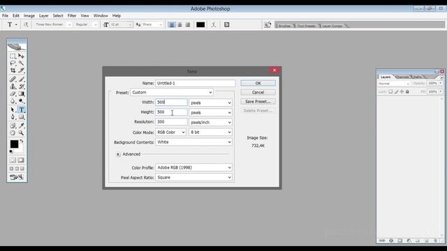 Temel Photoshop Grafik Dersleri 4. Bölüm - Yeni Döküman Oluşturma смотреть онлайн
