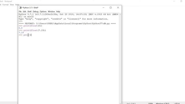 float( ) function Example in Python смотреть онлайн