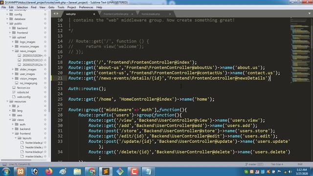 Working frontend side news and events ( Laravel 6 Full project) 2020*new tips* part 32 смотреть онлайн