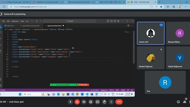 Ajax Json data Insert смотреть онлайн