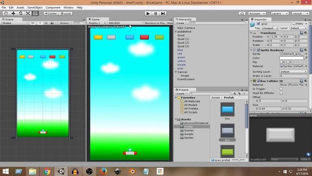 13. Creating Brick Prefabs - Unity 2D Brick Breaker Game Tutorial смотреть онлайн