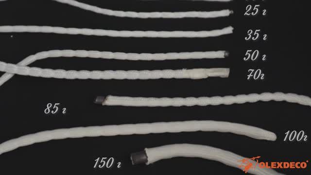 Шнуры утяжелители Olexdeco от 14 до 150 гр смотреть онлайн