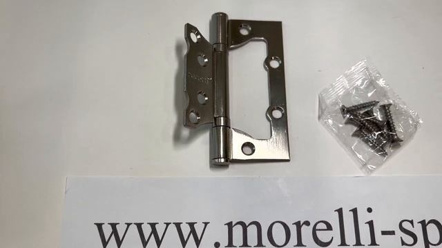 Петля дверная Rucetti без врезки RFH-100*75*2,5 SN Цвет - Белый никель смотреть онлайн