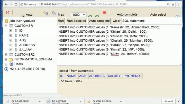 H2 DATABASE TUTORIAL 3 смотреть онлайн