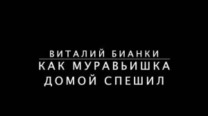 Как муравьишка домой спешил. Виталий Бианки