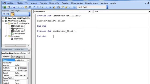 Excel 2003: formularios vba: Manejo de hojas con sheets - www.ofimaticaparatorpes.com смотреть онлайн