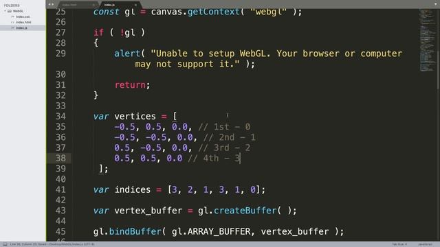 Drawing A Quad - WebGL Programming смотреть онлайн