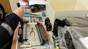 Заправка левого картриджа HP 136A (W1360A) Sakura на штифтах