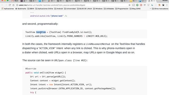 Handle links en un TextView en Android смотреть онлайн