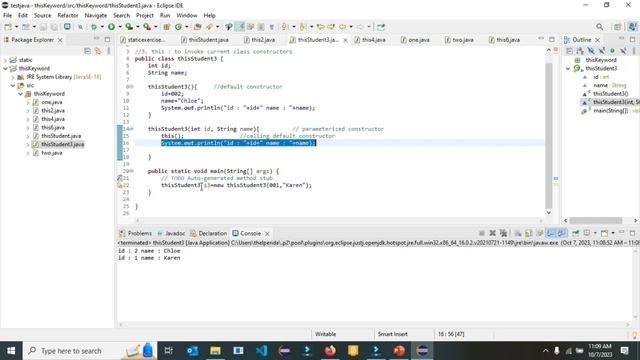 this keyword in Java смотреть онлайн
