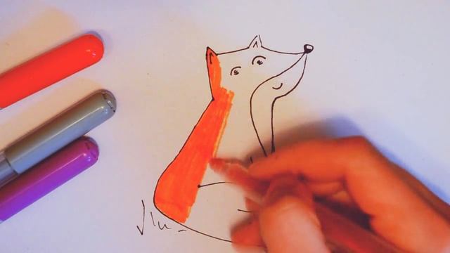 Как нарисовать лису. Рисуем лису how to draw a fox смотреть онлайн