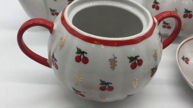 Чайный набор Ситцевый Дулевский фарфор Видеообзор смотреть онлайн