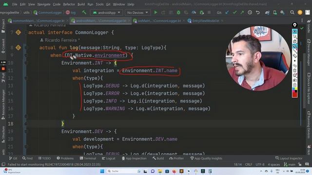 COMO CRIAR E VISUALIZAR LOGS COM LOGGER EM KOTLIN MULTIPLATFORM NO ANDROID STUDIO ✔️ [Custom Logcat смотреть онлайн