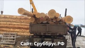 Монтаж сруба на винтовые сваи