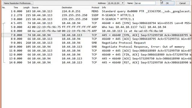 Wireshark Edit Name Resolution смотреть онлайн