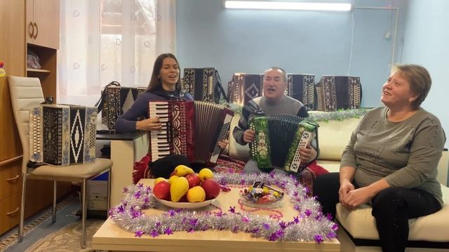 Новогодние посиделки №2!!! Под окном широким, под окном высоким #гармонь #happynewyear #новыйгод