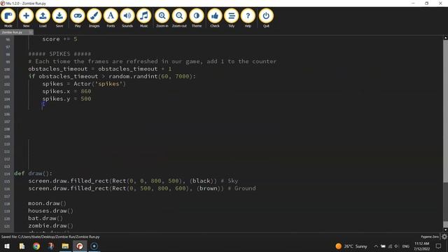 PyGame Zero - Zombie Endless Runner Tutorial (Part 5/6) смотреть онлайн