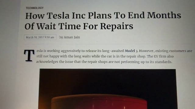 LONG WAITS For Parts @ TESLA Service Center or Body Shop смотреть онлайн