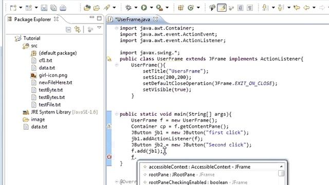 Java programming part 59 GUI : Adding Buttons with ActionListener and FlowLayout LayoutManager. смотреть онлайн