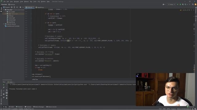 DETECCION DE VELOCIDAD CON VISION ARTIFICIAL | Python OpenCV смотреть онлайн