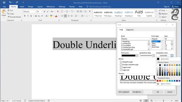 Insert Double Underline in Word смотреть онлайн