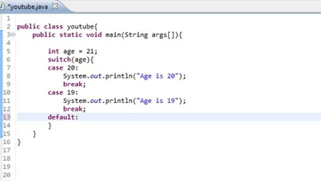 Java Tutorial 11: The Switch Statement смотреть онлайн