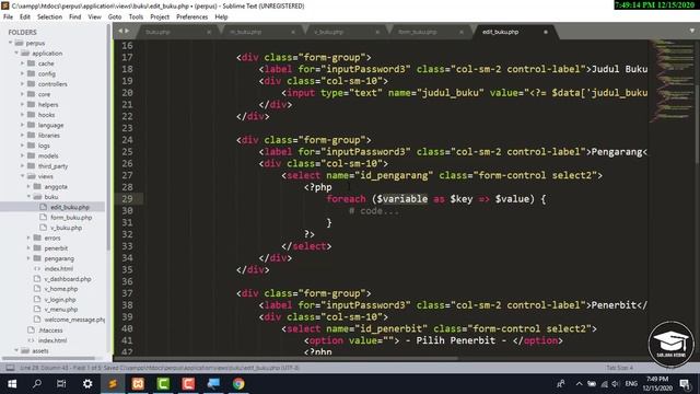 Tutorial Aplikasi Perpustakaan Codeigniter 3 dan Bootstrap #10 смотреть онлайн
