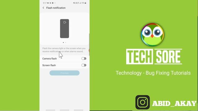 How To On/off Flashlight Notifications In Samsung Galaxy A32/A52