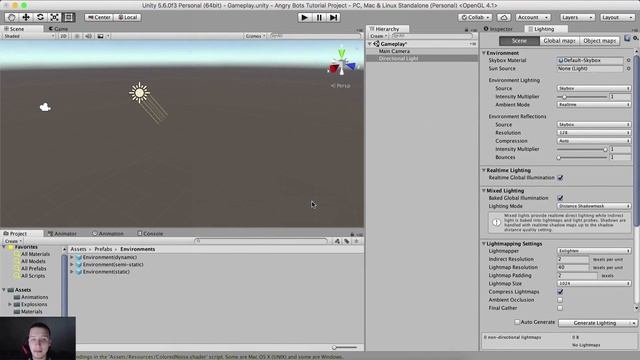 1 - Angry Bots - 3D Shooter Game - Game Intro, Skyboxes And Directional Lights смотреть онлайн