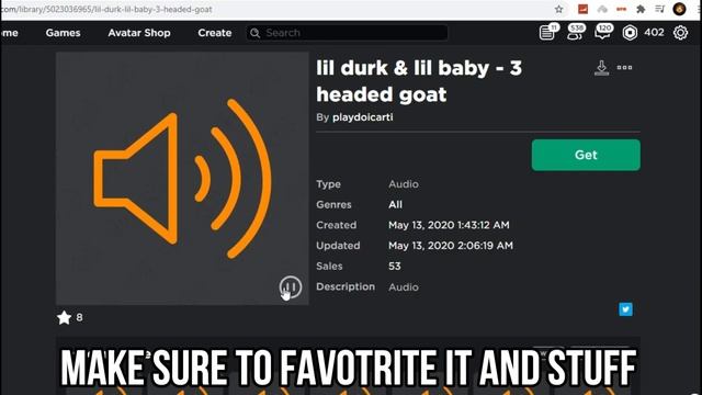 ROBLOX BOOMBOX ID/CODE FOR LIL DURK-3 HEADED GOAT(FT. LIL BABY, POLO G) смотреть онлайн