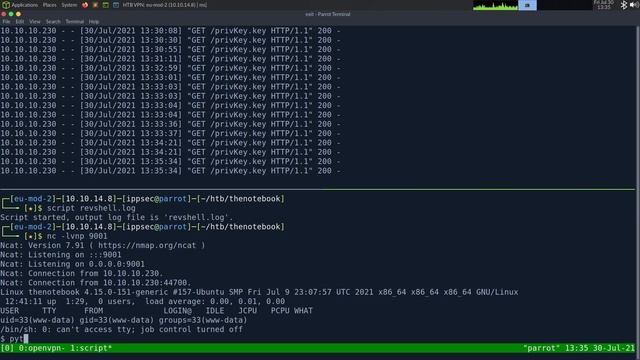HackTheBox - TheNotebook смотреть онлайн