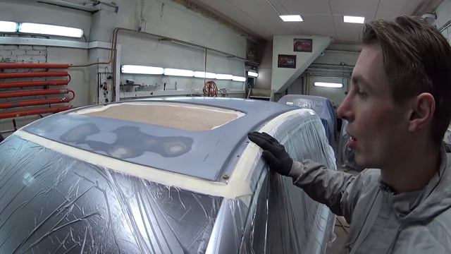 Subaru Outback ремонт и окраска крыши смотреть онлайн